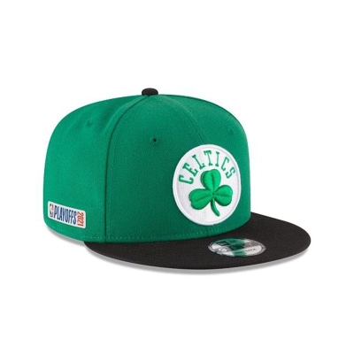 Yellow Boston Celtics Hat - New Era NBA Playoff Side Patch 9FIFTY Snapback Caps USA9472168